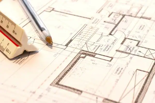Image of architect Chesterfield drawings